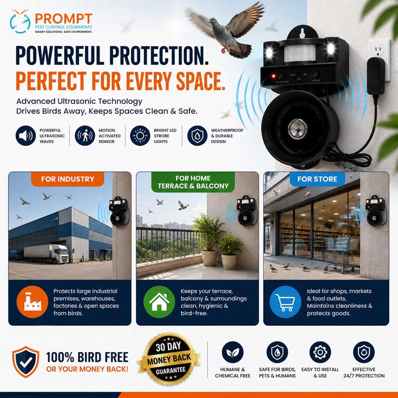 bird repellent device, ultrasonic bird repellent, ultrasonic bird repellent device, bird control equipment, bird control device